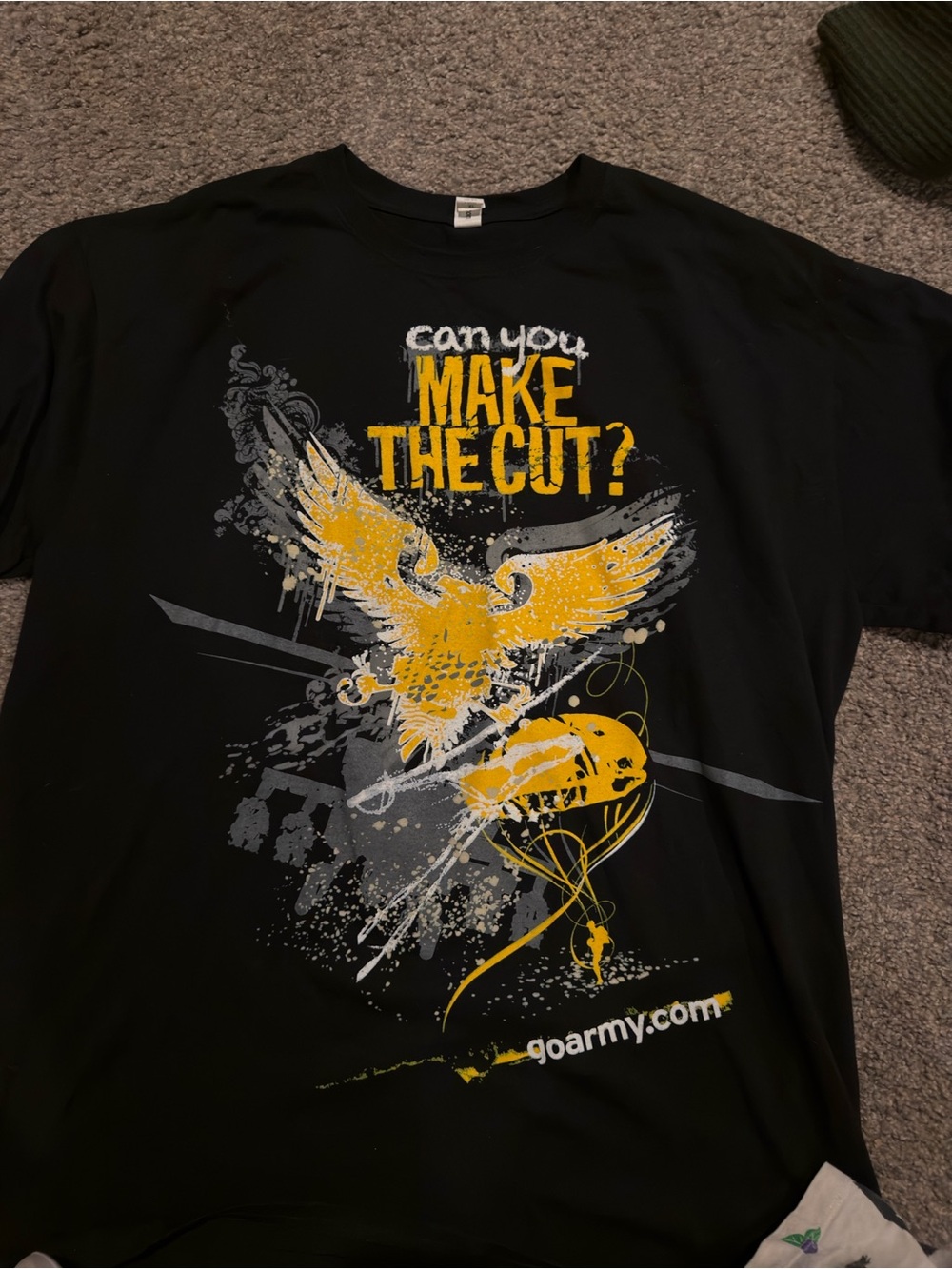 Can You Make The Cut? Black Graphic Tee - US Army (Unbranded)